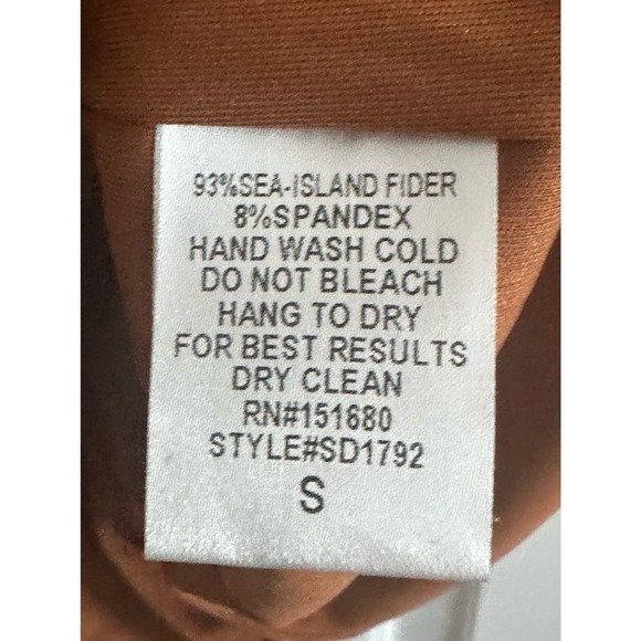 NWT Storia Brown Velvet Corduroy V-Neck Mini Zip-Front Skater Dress - Small - Picture 3 of 4